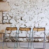 Folding chair in plexiglass and chrome, 1970