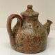 Vintage glazed ceramic sculptural teapot from the 1970s.