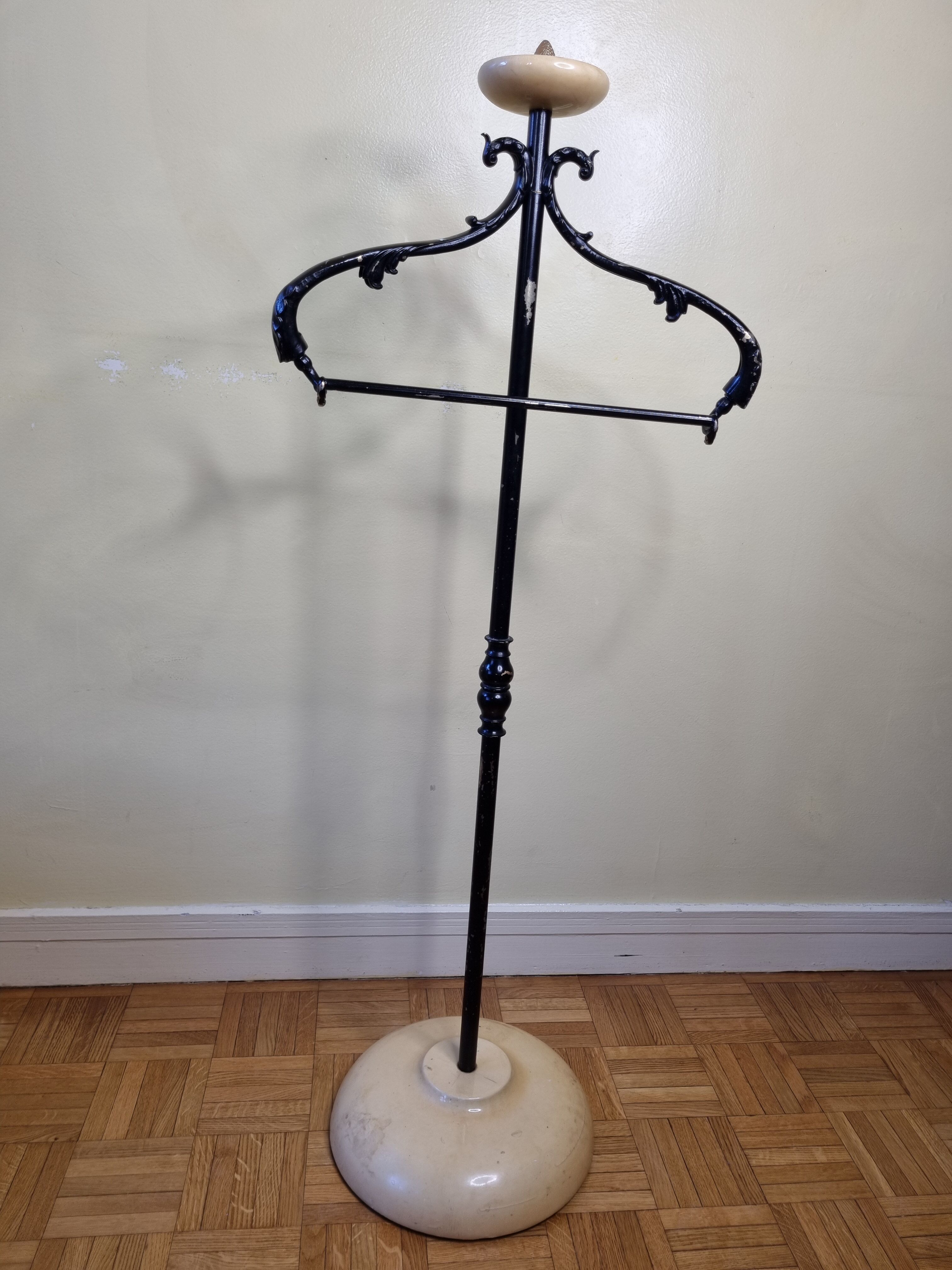 Italian valet Aldo Tura (Milano), in lacquered leather, 1960s