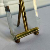 Cadre en laiton et verre biseauté