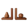 Wooden bookends shaped like an apple and pear – Minimalist design