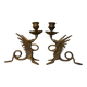 Pair of chimera candlesticks