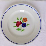 Vintage round Badonviller porcelain dish