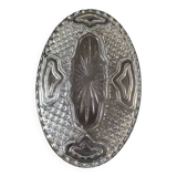 Aperitif dish in molded glass. stylish boho chic. starry, cross, leafy patterns