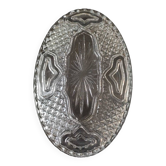 Vide poche/plat apéritif en verre moulé. stylé boho chic. motifs étoilés, croisillons, feuillus