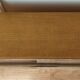 1960s light oak glass wall shelf