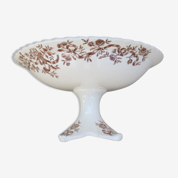 Compotier a decor floral brun longchamps