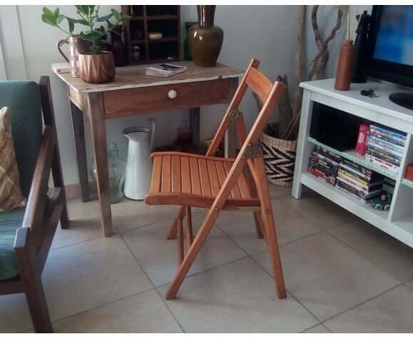 Vintage wooden folding chair