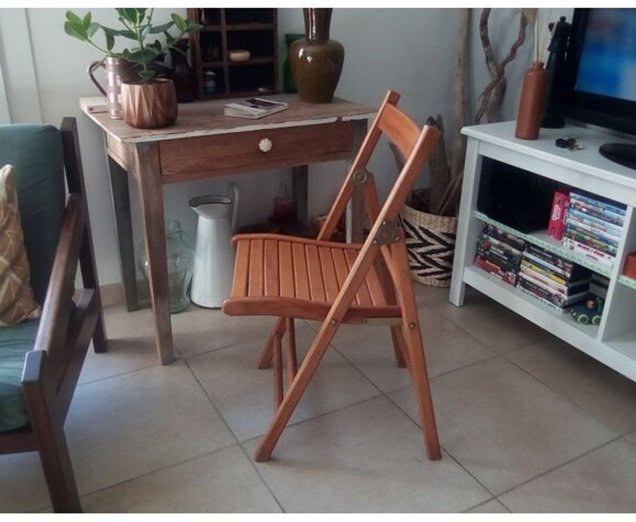 Vintage wooden folding chair