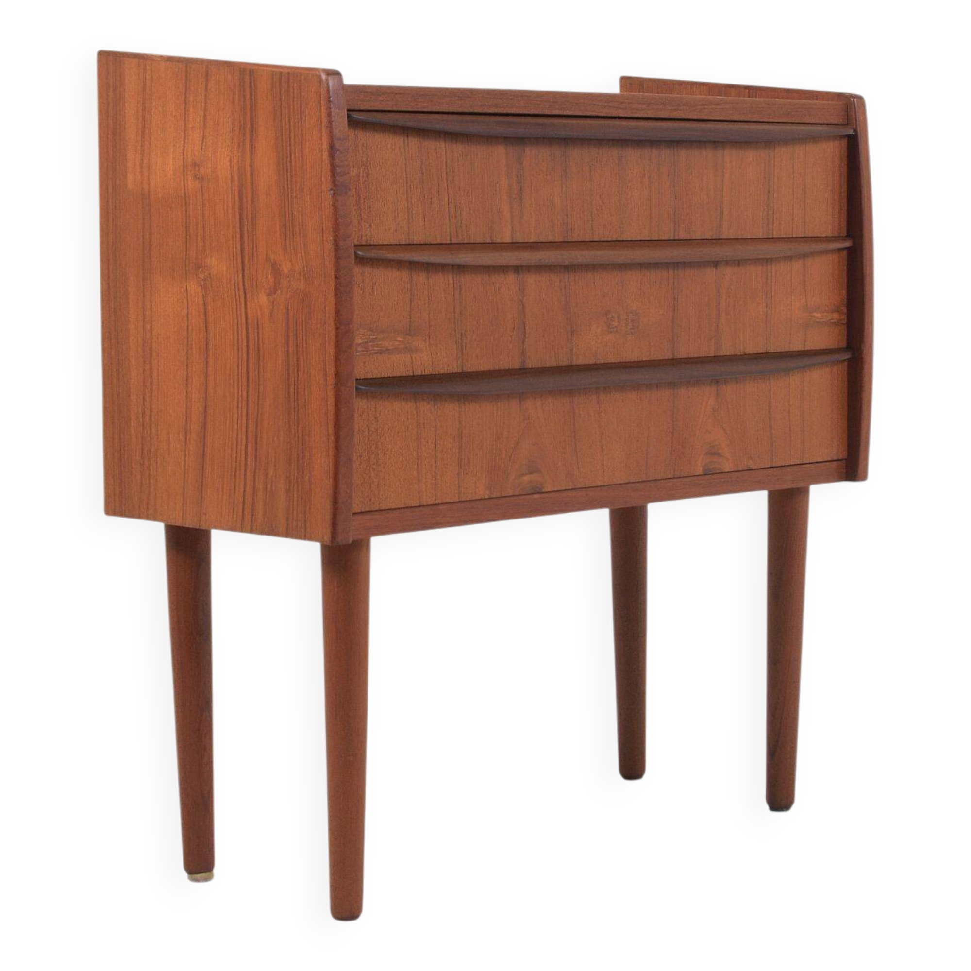 Danish teak chest of drawers with 3 drawers, 1960s