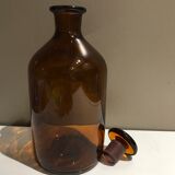 Brown glass laboratory bottle