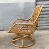Paire de fauteuils en rotin