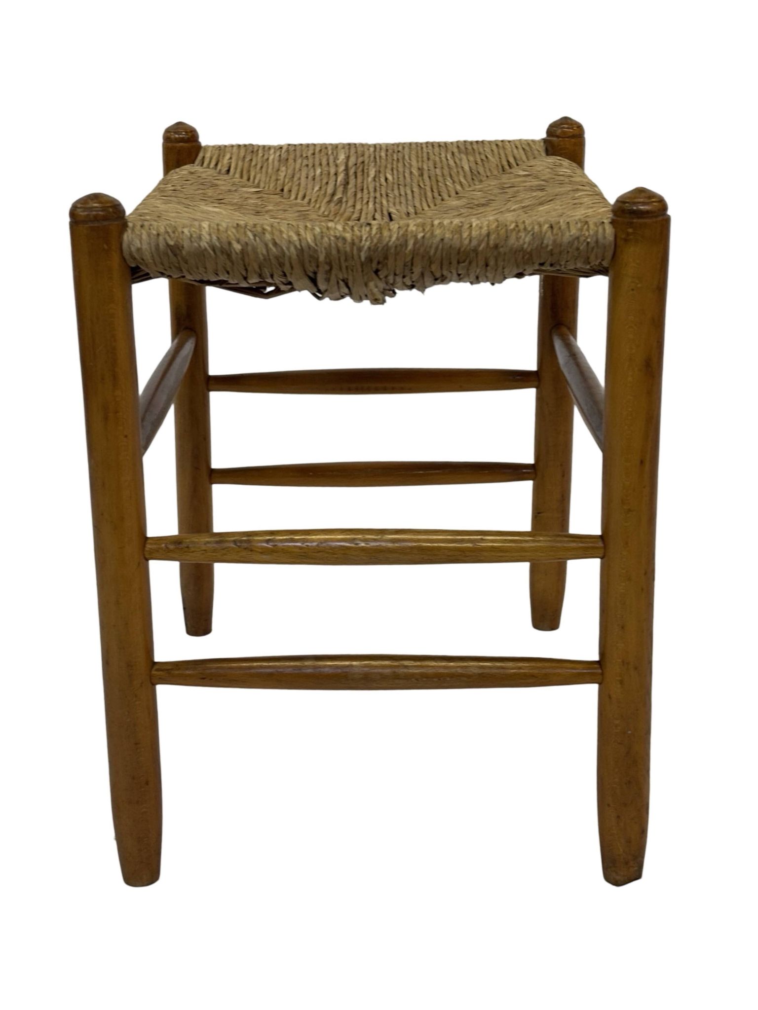 Tabouret vintage en corde de papier danois tabouret ottoman du milieu du siècle