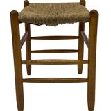 Vintage Stool Danish Papercord Rope Stool Mid Century Ottoman