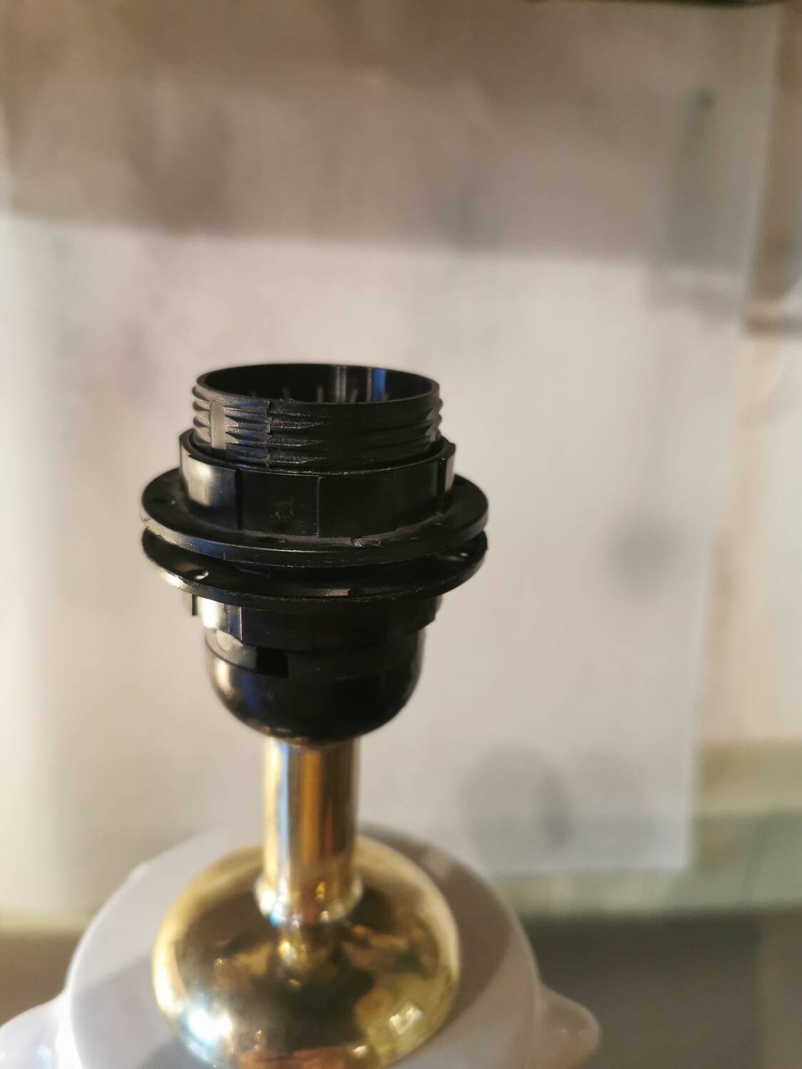 Moroccan white ceramic spiked lamp base