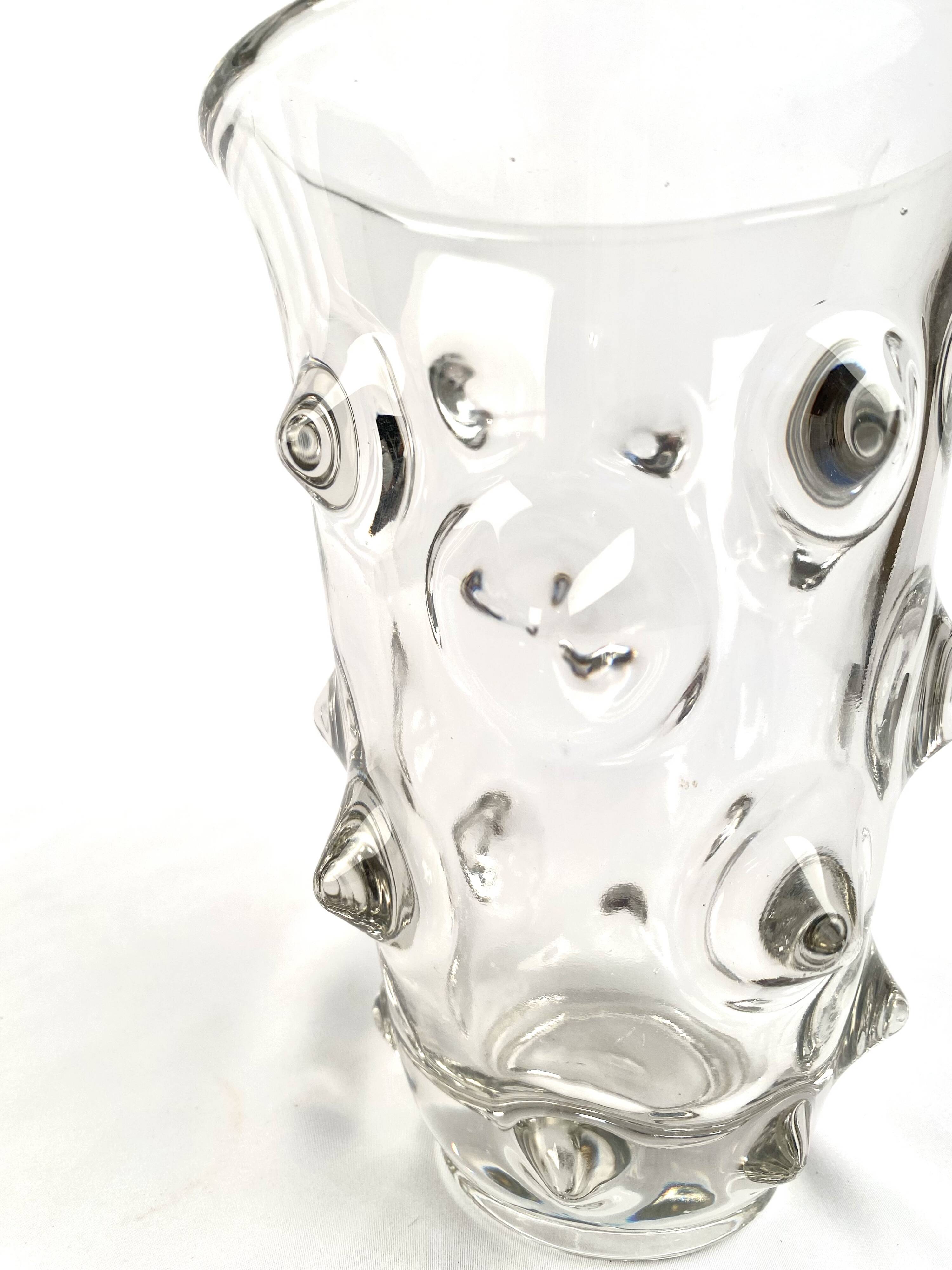 Picot vase, glass, 70s, space age