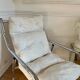 Fauteuil tubulaire en métal chromé, années 70