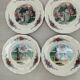 12 plates of the Obernai earthenware décor service signed Henri Loux