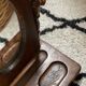 Wooden table mirror
