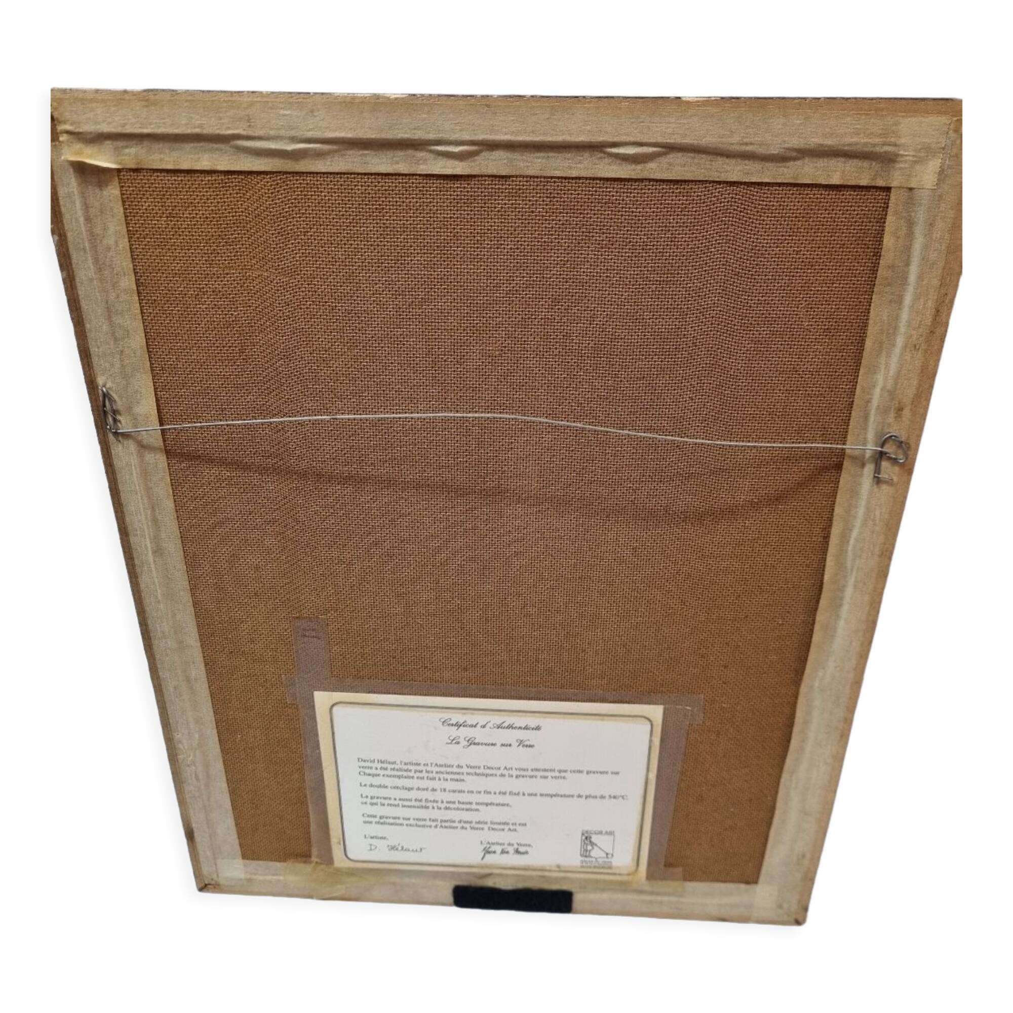 Glass engraving by D.Hélaut from 1970