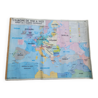 School map of Europe before/after the war