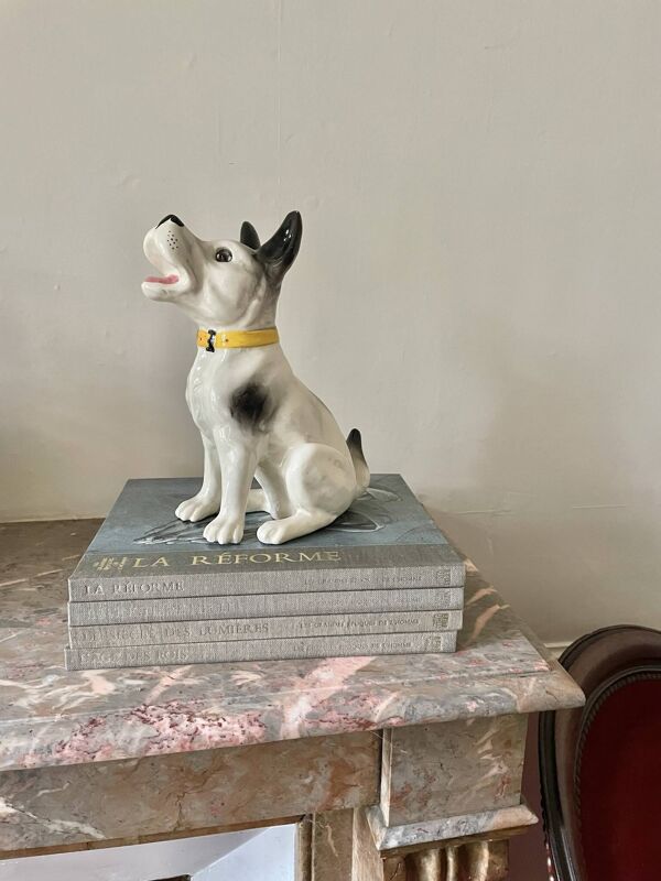 Chien en faïence de Desvres, 1950