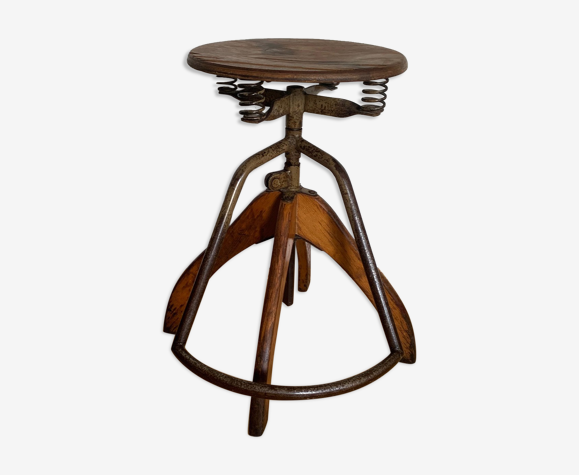 Tabouret industriel Suisse années 1930