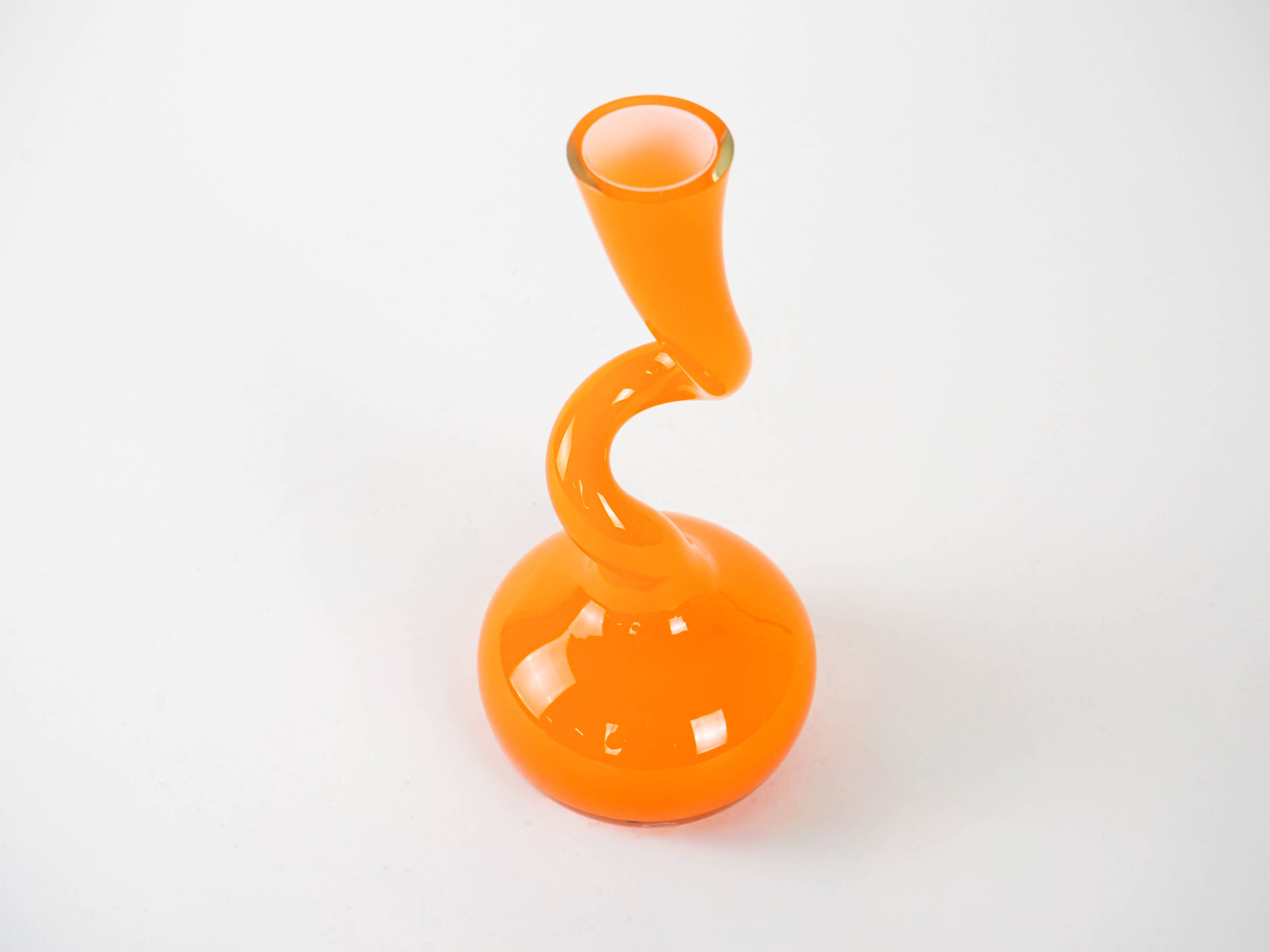 Orange vase, Swing Vase, Danish design, manufactured by Normann Copenhagen,