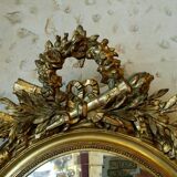 Mirror oval wood stuck and Golden State 110 x 68