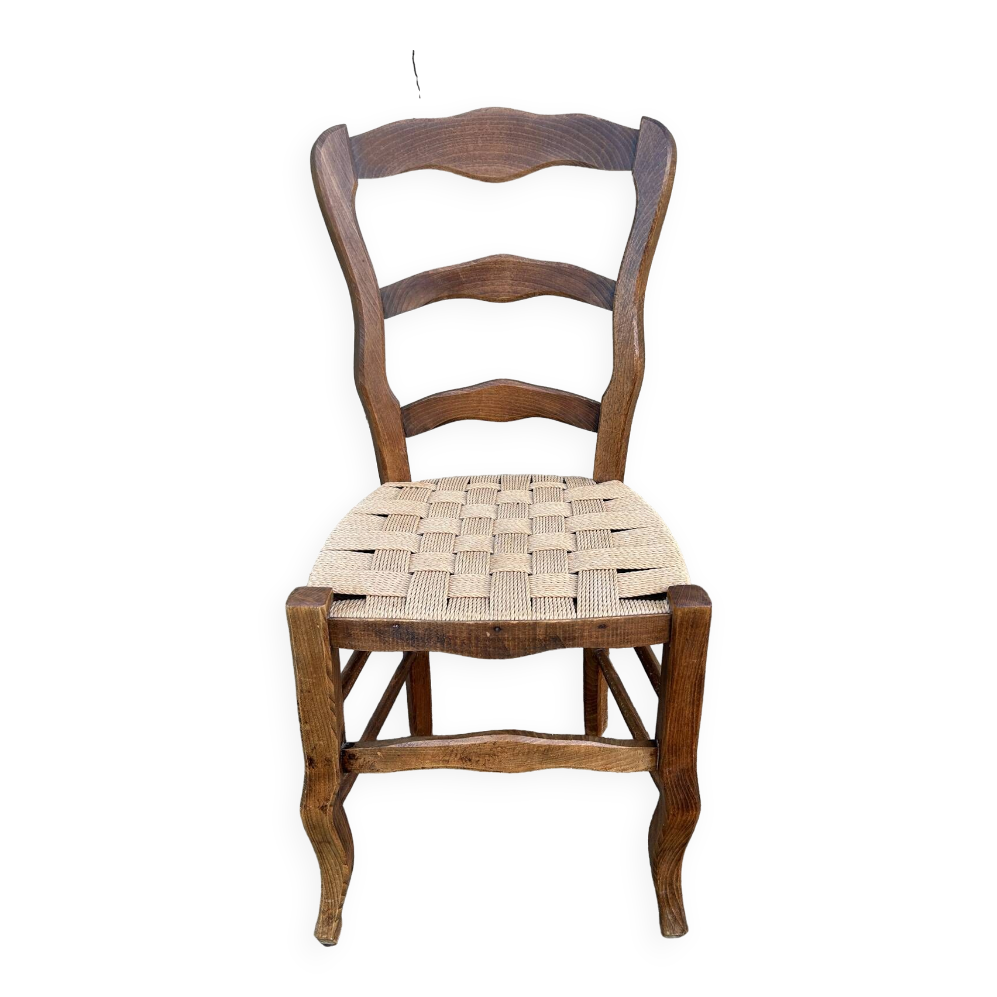 Louis Philippe chair, woven seat, late 19th century.