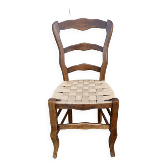 Louis Philippe chair, woven seat, late 19th century.