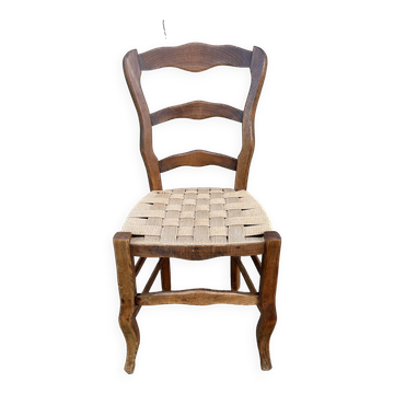 Louis Philippe chair, woven seat, late 19th century.