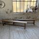 Set of two rustic oak farm benches 2m
