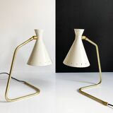 Pair of Italian "cocotte" lamps, 1950s design.