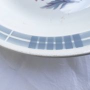 Shallow dish Sarreguemines model Carole, floral decoration and ear of wheat.