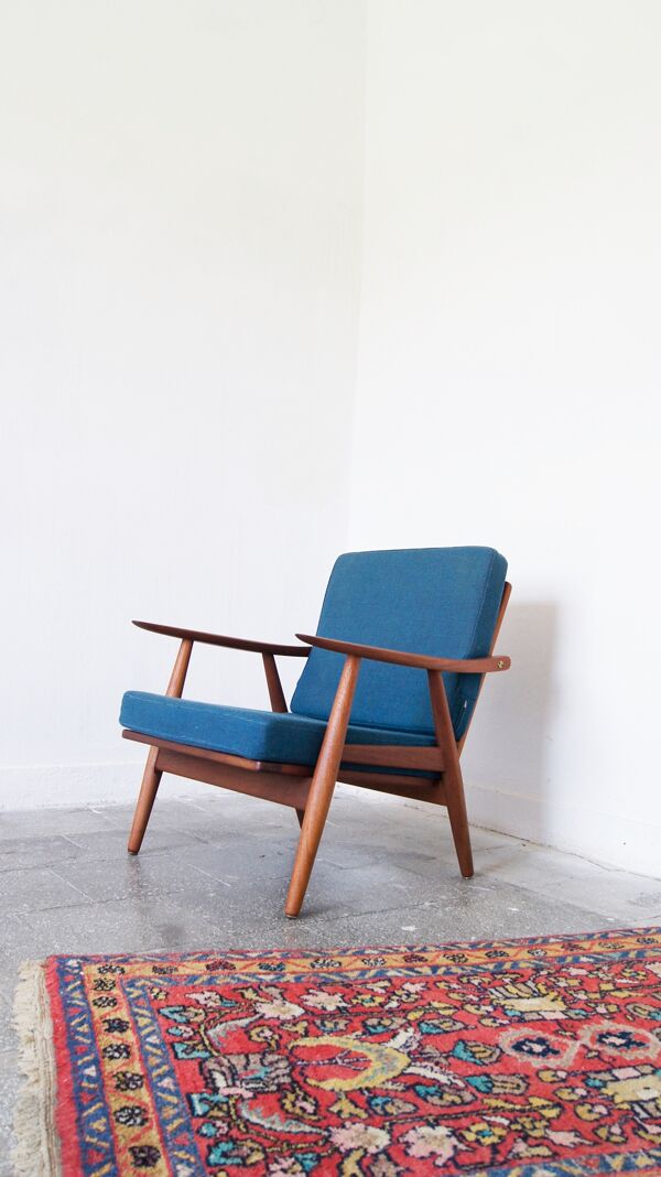 Scandinavian GE270 Lounge Chair in Solid Teak by Hans Wegner for Getama, 1960s