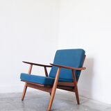 Scandinavian GE270 Lounge Chair in Solid Teak by Hans Wegner for Getama, 1960s