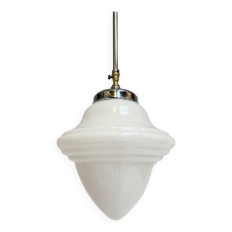 Opal Glass Art Deco ceiling lamp from the 1960s