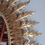 Vintage golden sun mirror