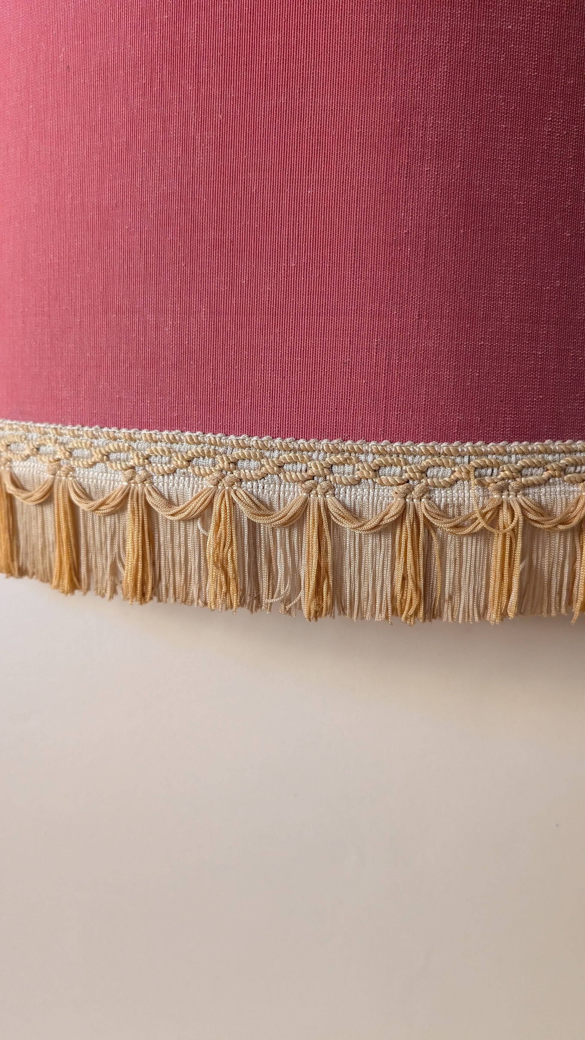 Suspension abat-jour vintage à franges