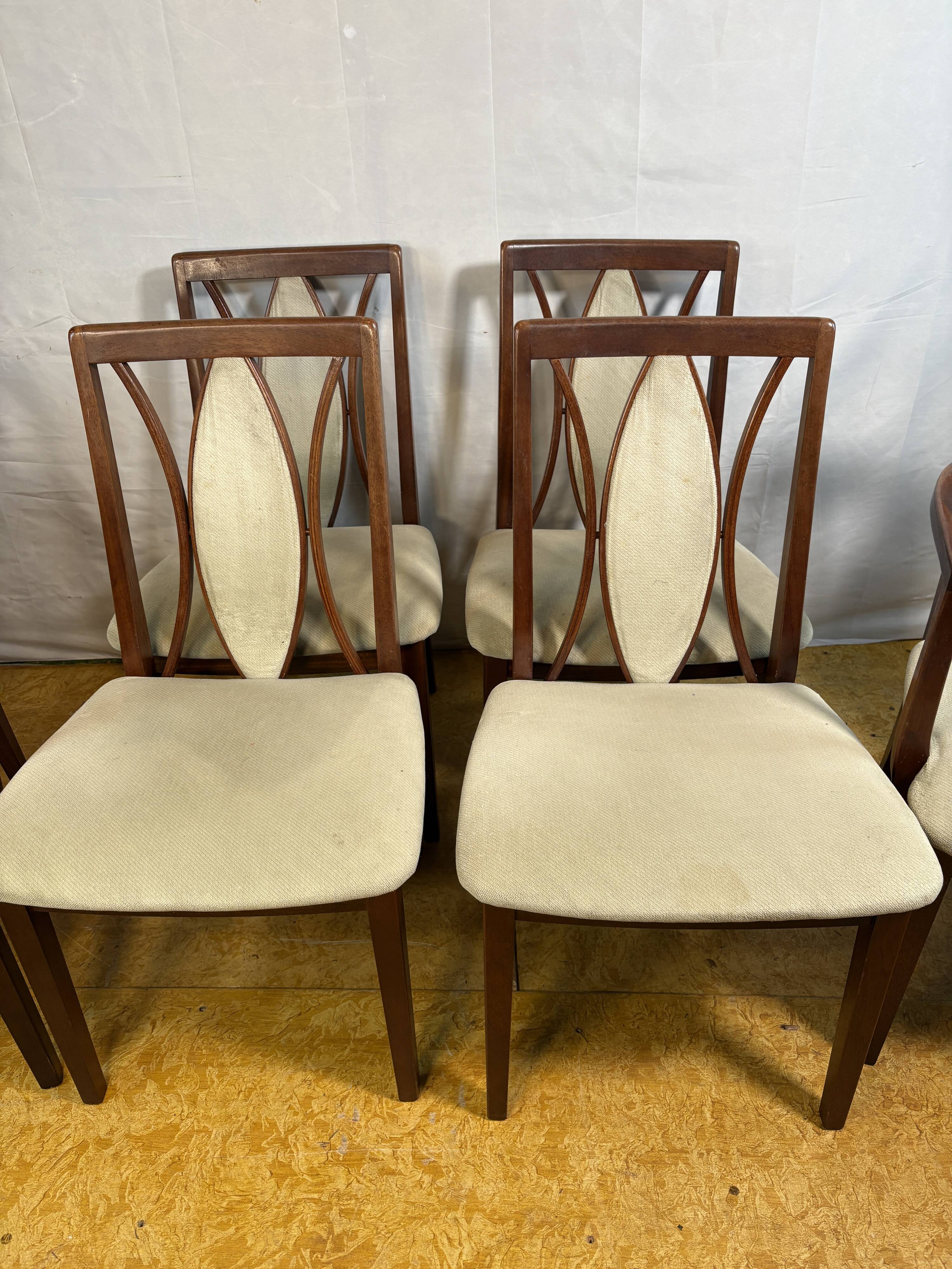 Set of 6 Mid-Century Retro Vintage Teak Dining Chairs by GPlan, 1970