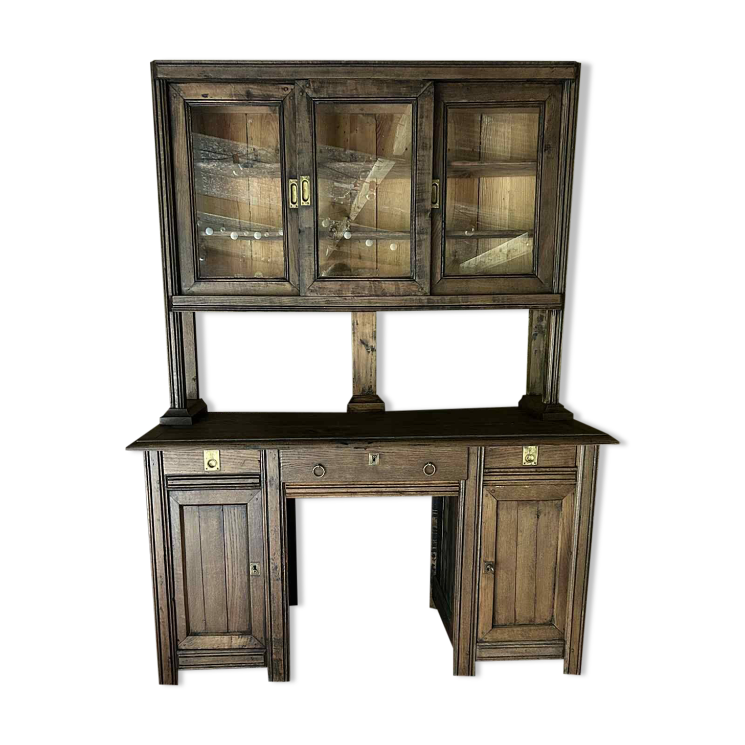 1930s apothecary sideboard/desk, in oak.