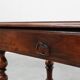 French Louis XIII Walnut Side Table with Drawer and Turned Legs, circa 1850