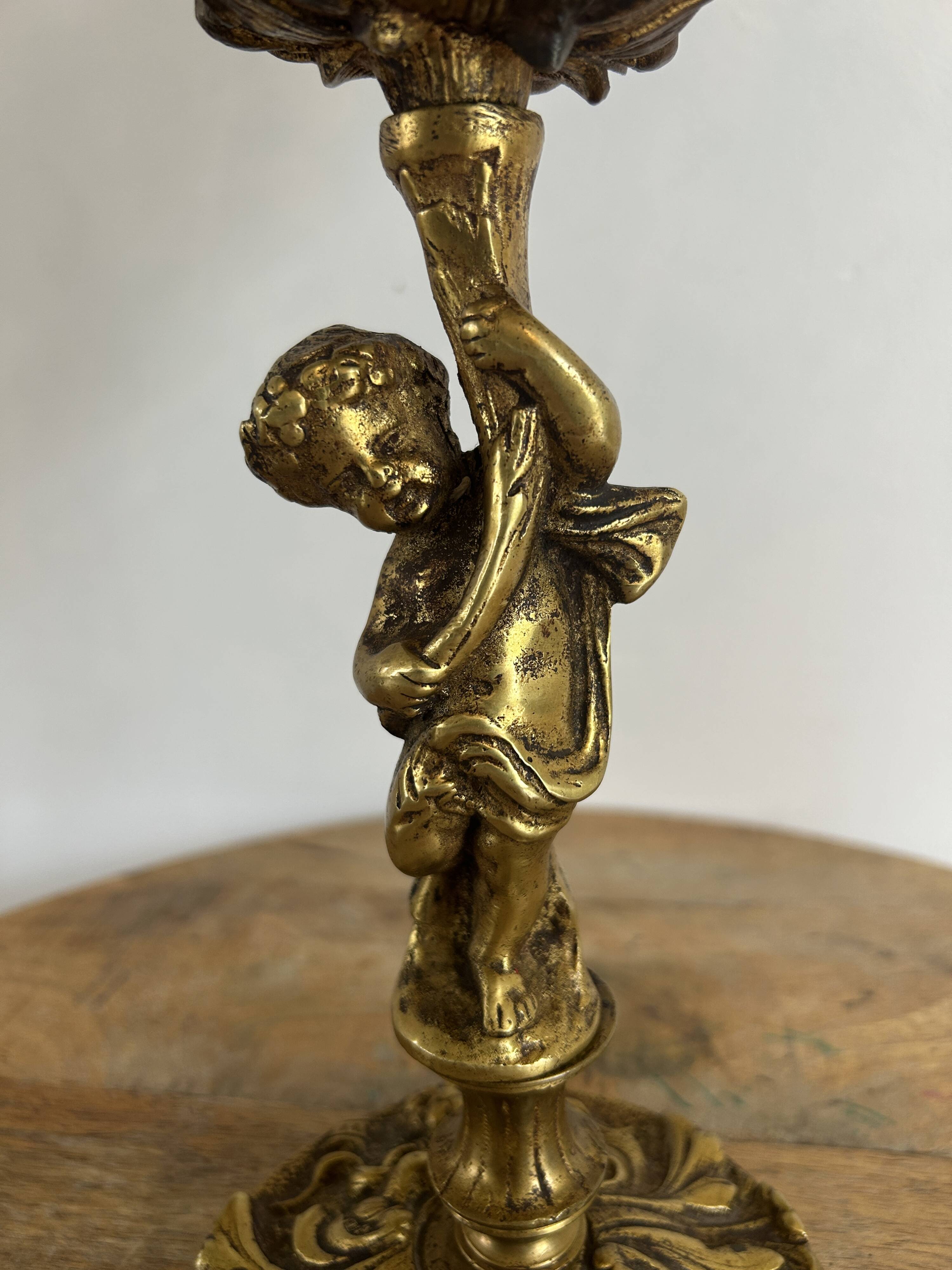 Gilded bronze candelabrum from the Napoléon III period.