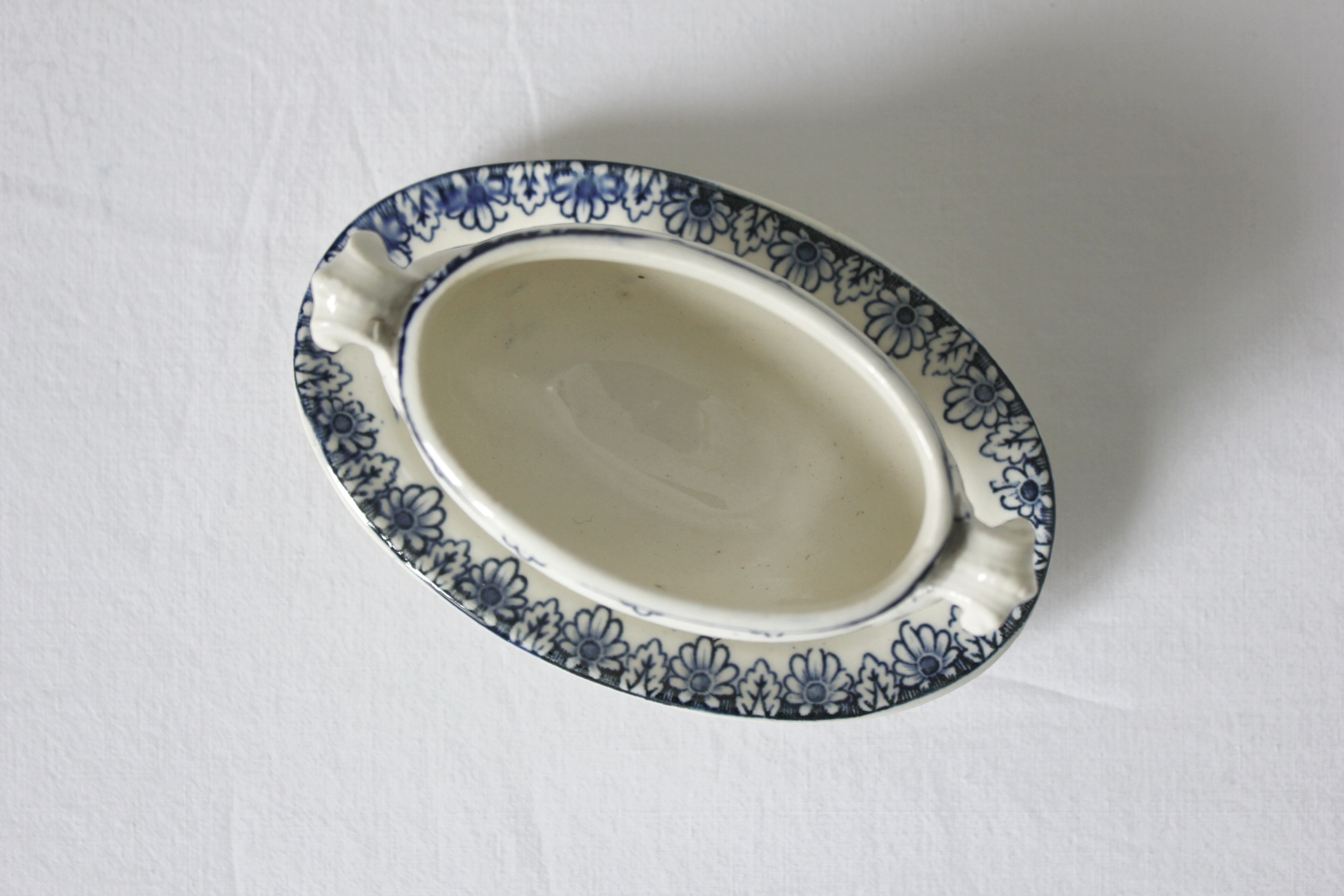 Antique ironstone mustard pot KG Lunéville