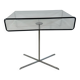 Table, side table, Roche Bobois in plexiglass and chrome metal from the 1980s.