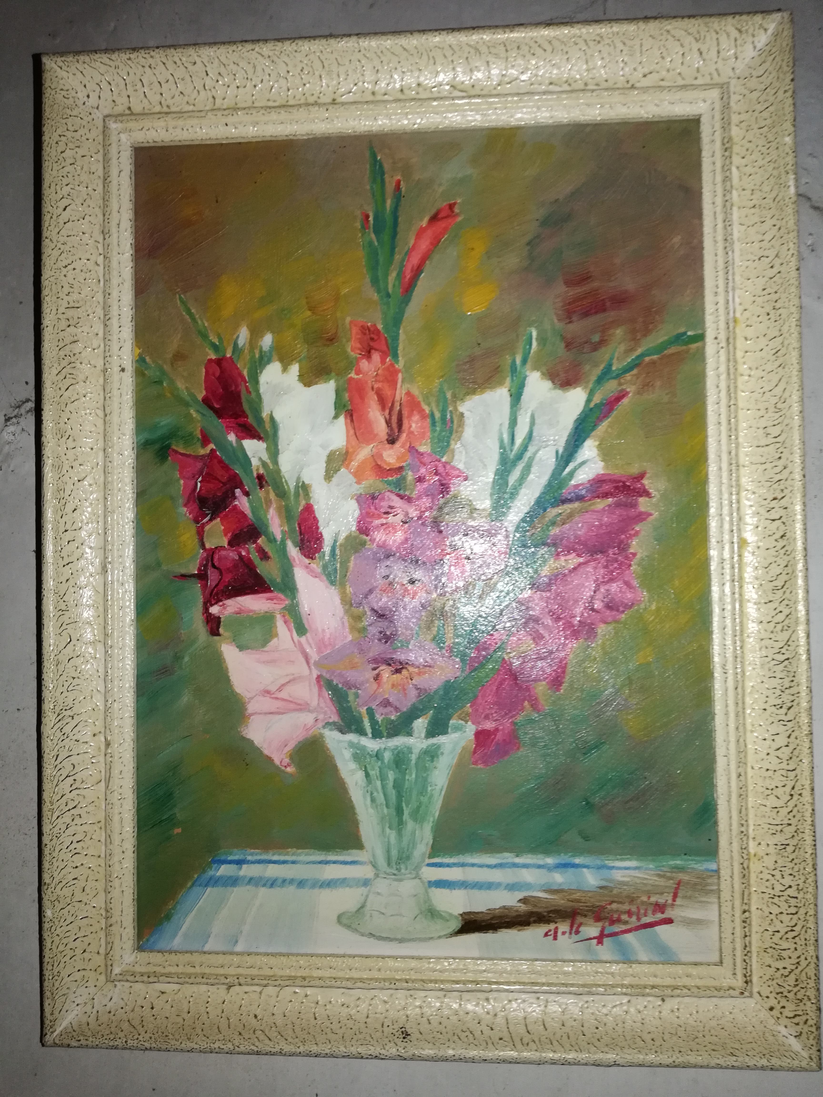 Glaïeuls bouquet table by Guerin