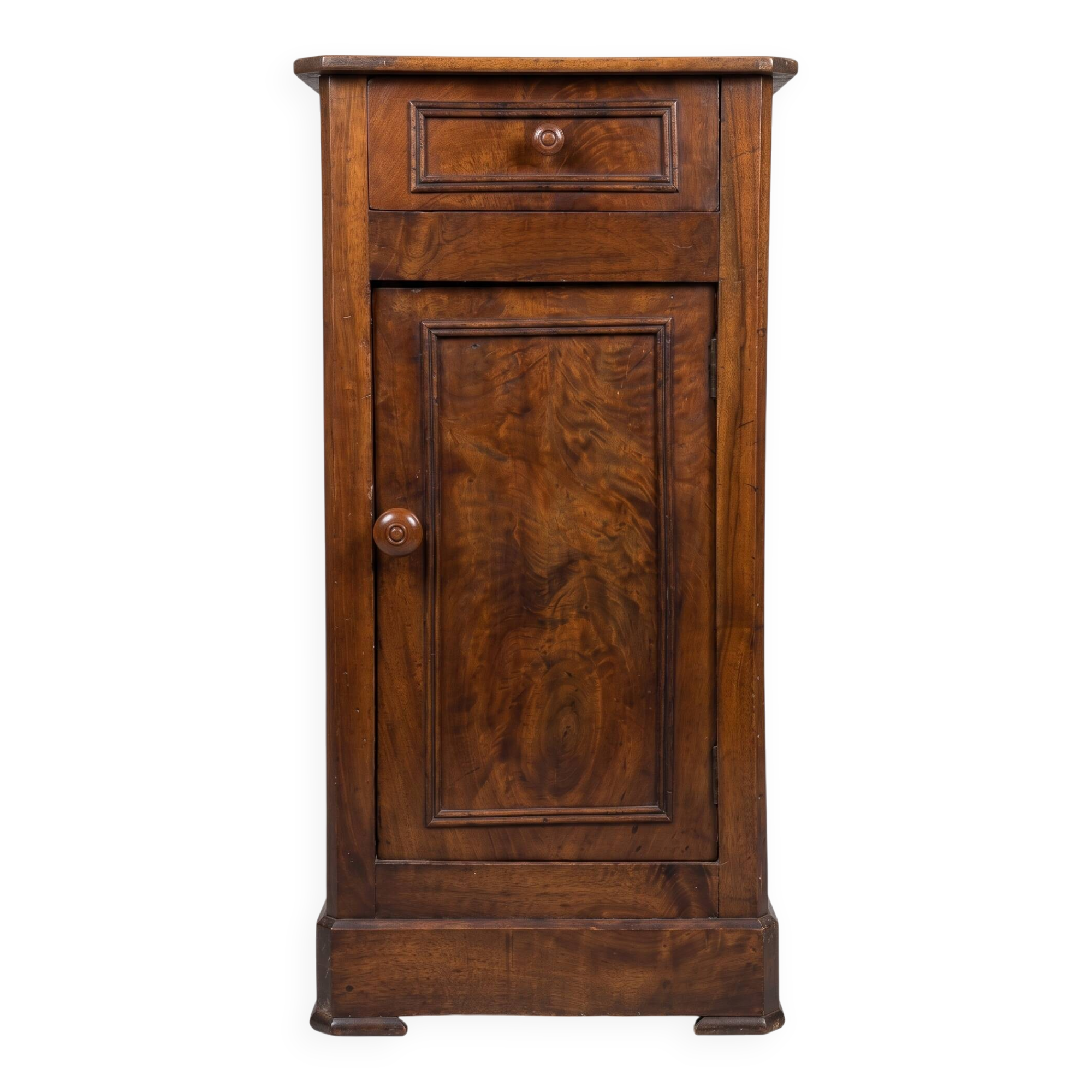 Antique bedside table in solid wood – early 20th century