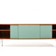 Heinrich Roepstorff Teak and Colored Doors Sideboard 1950s