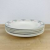 6 Longwy iron earth soup plates